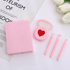 Cute Fancy 4 Pcs Mirror Plastic Box Brush Set