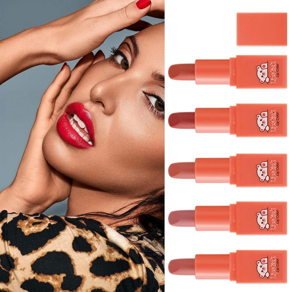 Dragon Ranee Kitty Matte Lipstick Lip Color 5Pcs Set