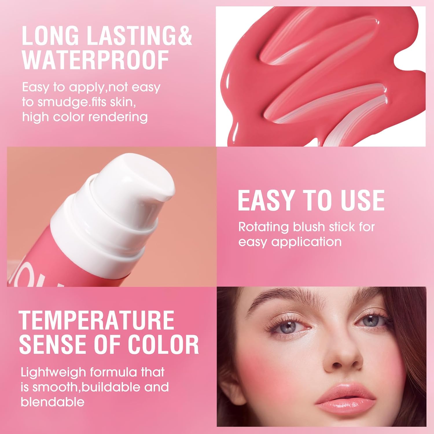 Romantic Rain Natural Beauty Cheeks Liquid Blush Pack Of 3pcs