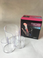 3 Compartments Cosmetic Organizer Transparent Box Acrylic