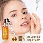 Lakyou Beauty Vitamin C Face Serum 98% Pure Vitamin C Complex Ads for Luminous Glow Brightening Firming & Repairing 50ml