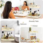 Desktop Double Layer Bathroom Organizer Shelf Cosmetic Storage Rack Holder