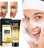 ZOZU Facial Cleanser 24K Gold Cleansing Hyaluronic Acid Cleansing Hydrating And Brightening 100g