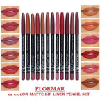 Flormar 12 Color Waterproof Matte Lip Liner Pencil