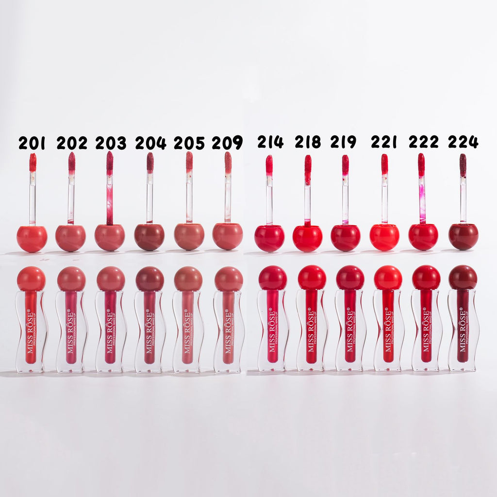 Miss Rose Seaweed Matte Lip Gloss 12Pcs Set
