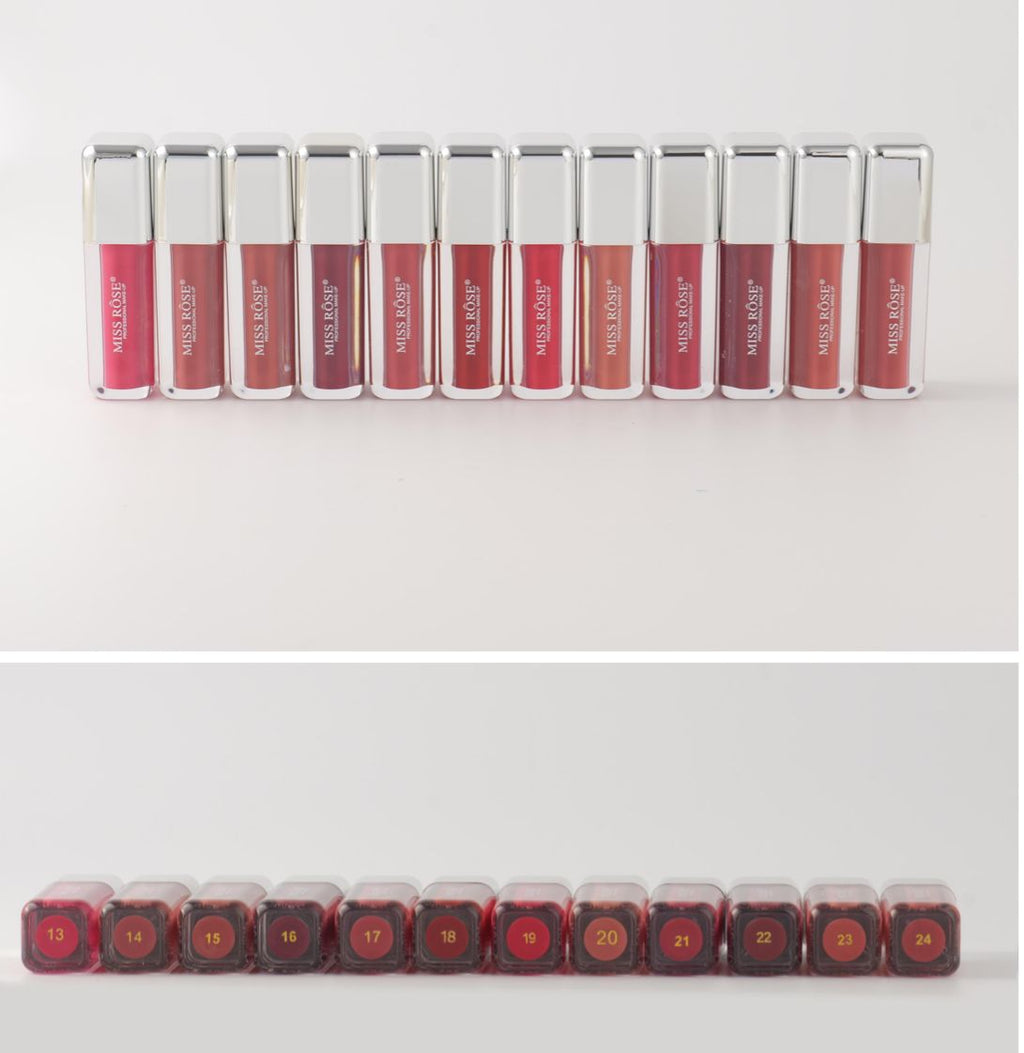 Miss Rose Jumbo Size Lip Gloss 12pcs Set
