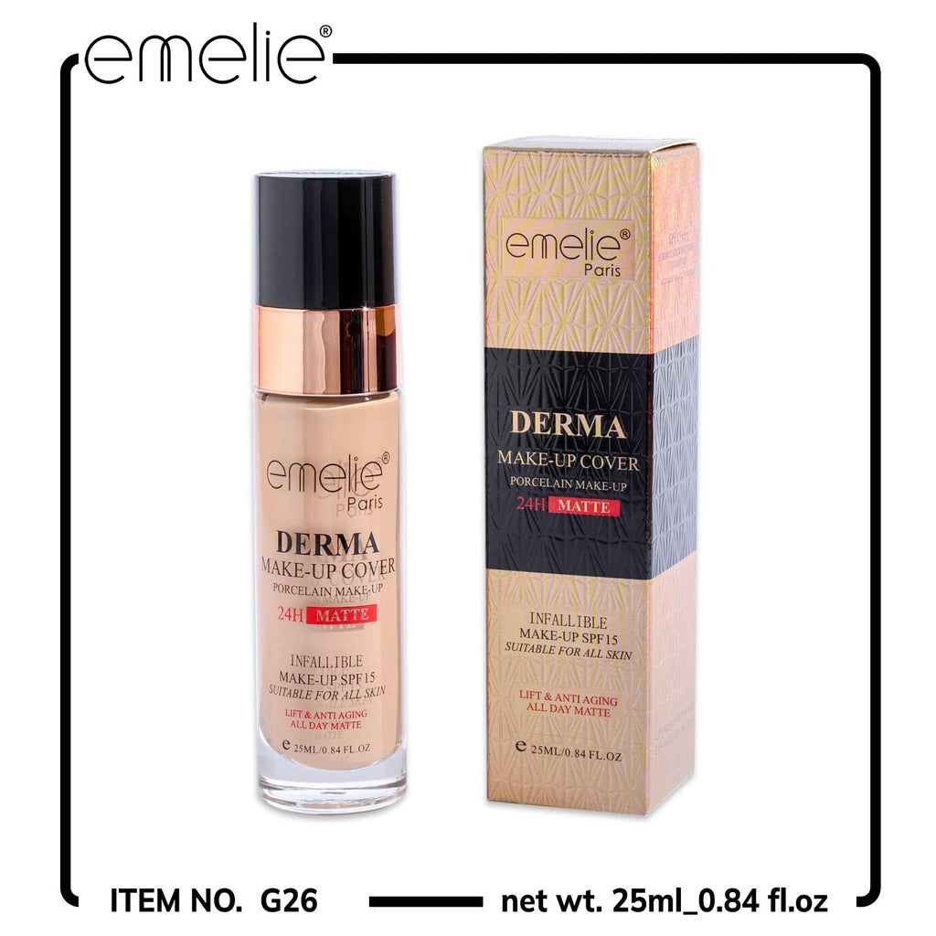 Emelie Paris Derma Makeup Cover Porcelain Makeup 24H Matte Foundation