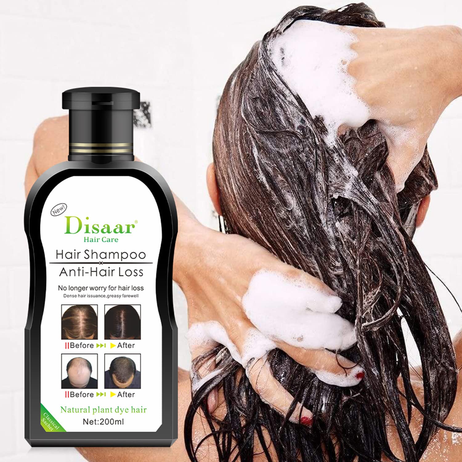 Disaar Natural Plant Dye Hair Shampoo Anti Hair Loss Hair Growth