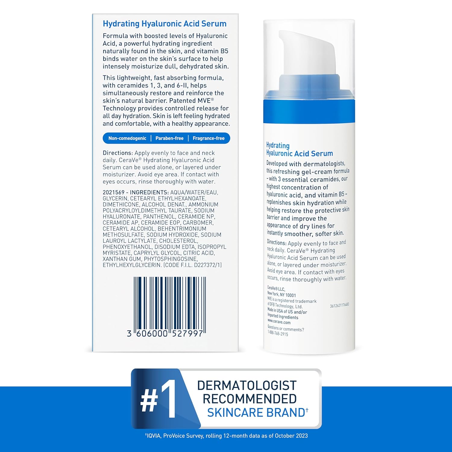 CERAVE	HYDRATING SERUM WITH HYALURONIC ACID  30ML