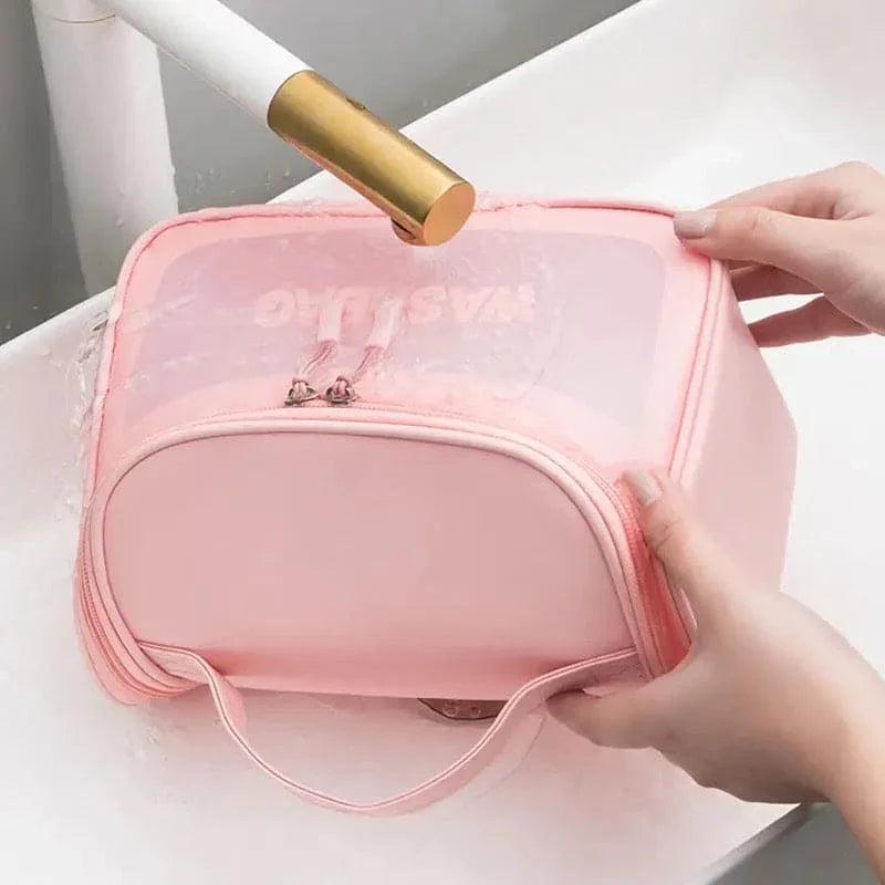 Multipurpose Clamshell Makeup Travel Bag Waterproof Travel Cosmetic Washbag Organizer 15654
