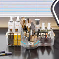 Luxury 360° Rotating Makeup Brush Holder Cosmetic Storage Box Vanity Makeup Organizer