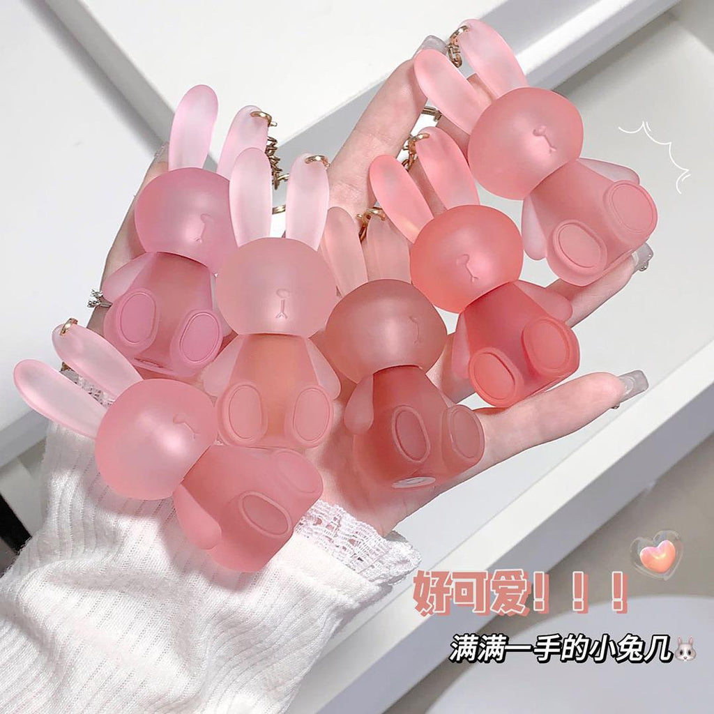 Gege Bear Cute Rabbet Velvet Lip Mud keychain style Pack of 6