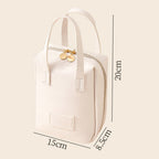 Multifunctional Faux Leather Makeup Bag with Handle Cosmetic Bag Large Capacity Waterproof
