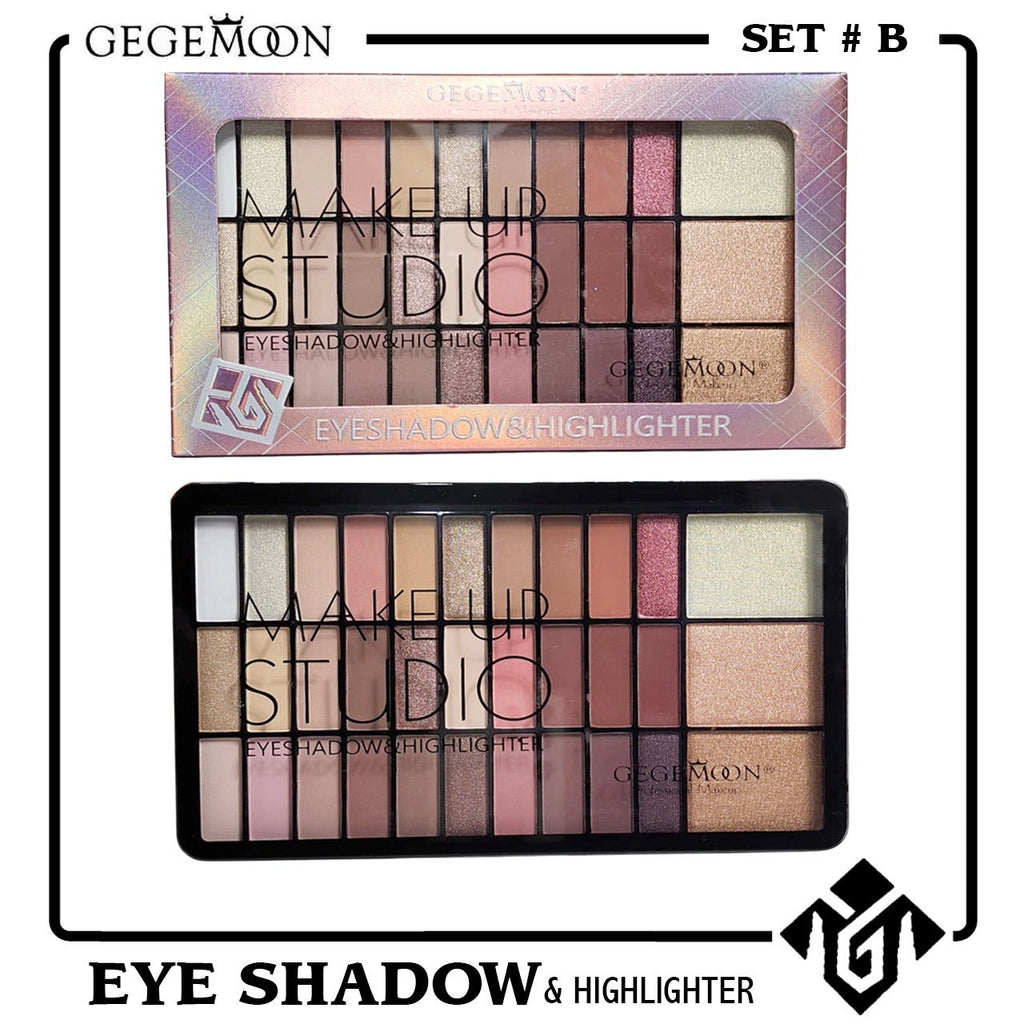Gegemoon Makeup Studio 33 Colors Eyeshadow And Highlighter Palette