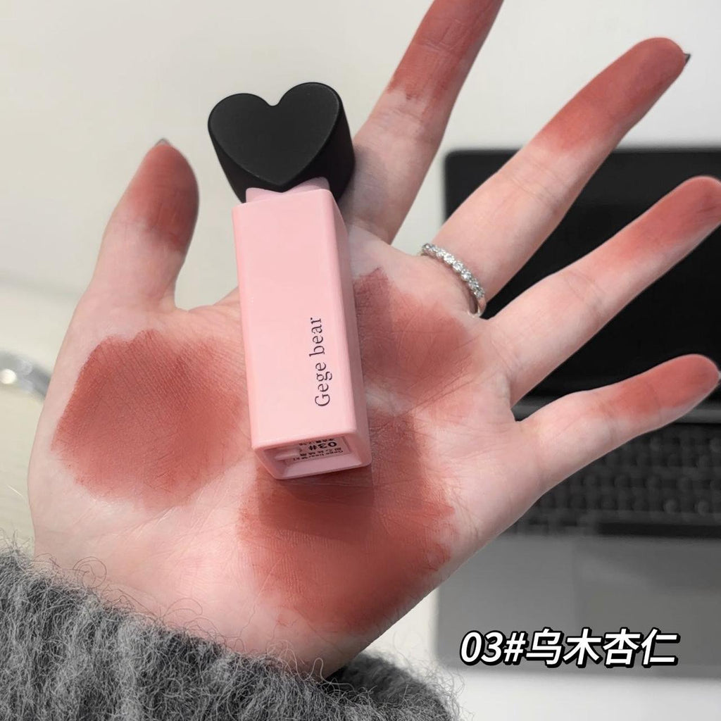 Gege Bear Dream Love Heart Lipstick Velvet Matte Lip Gloss Pack of 6