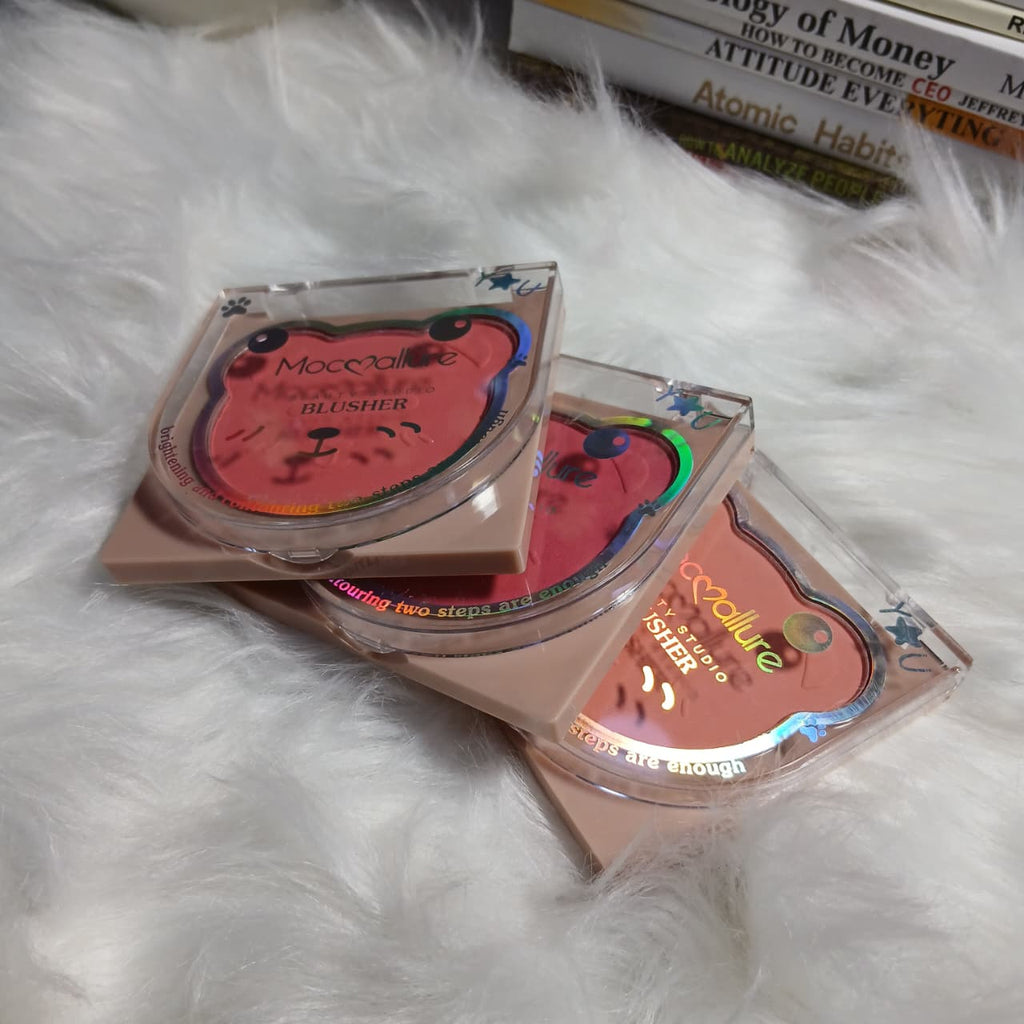 Mocallure Cute Teddy Bear Blush Pack of 3