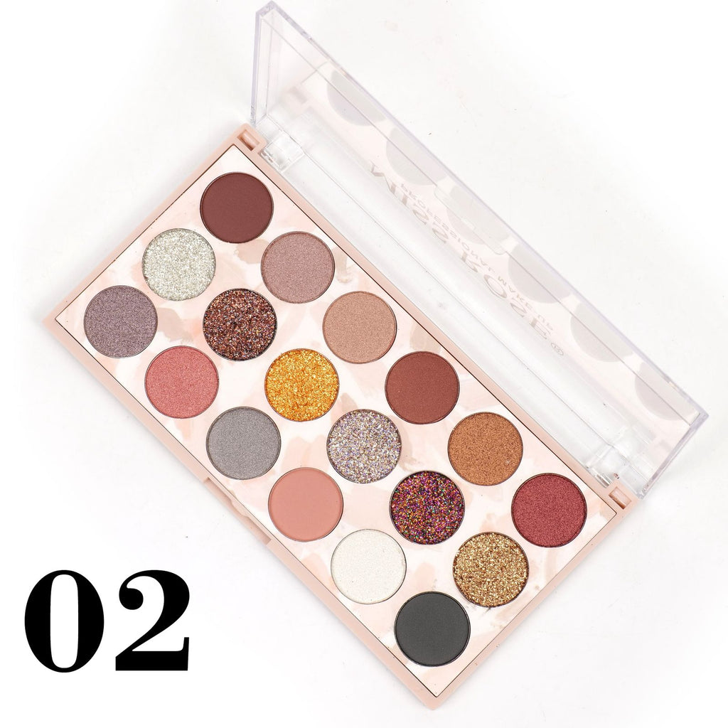 Miss Rose 18 Color Eyeshadow & 6 Color Glitter Palette