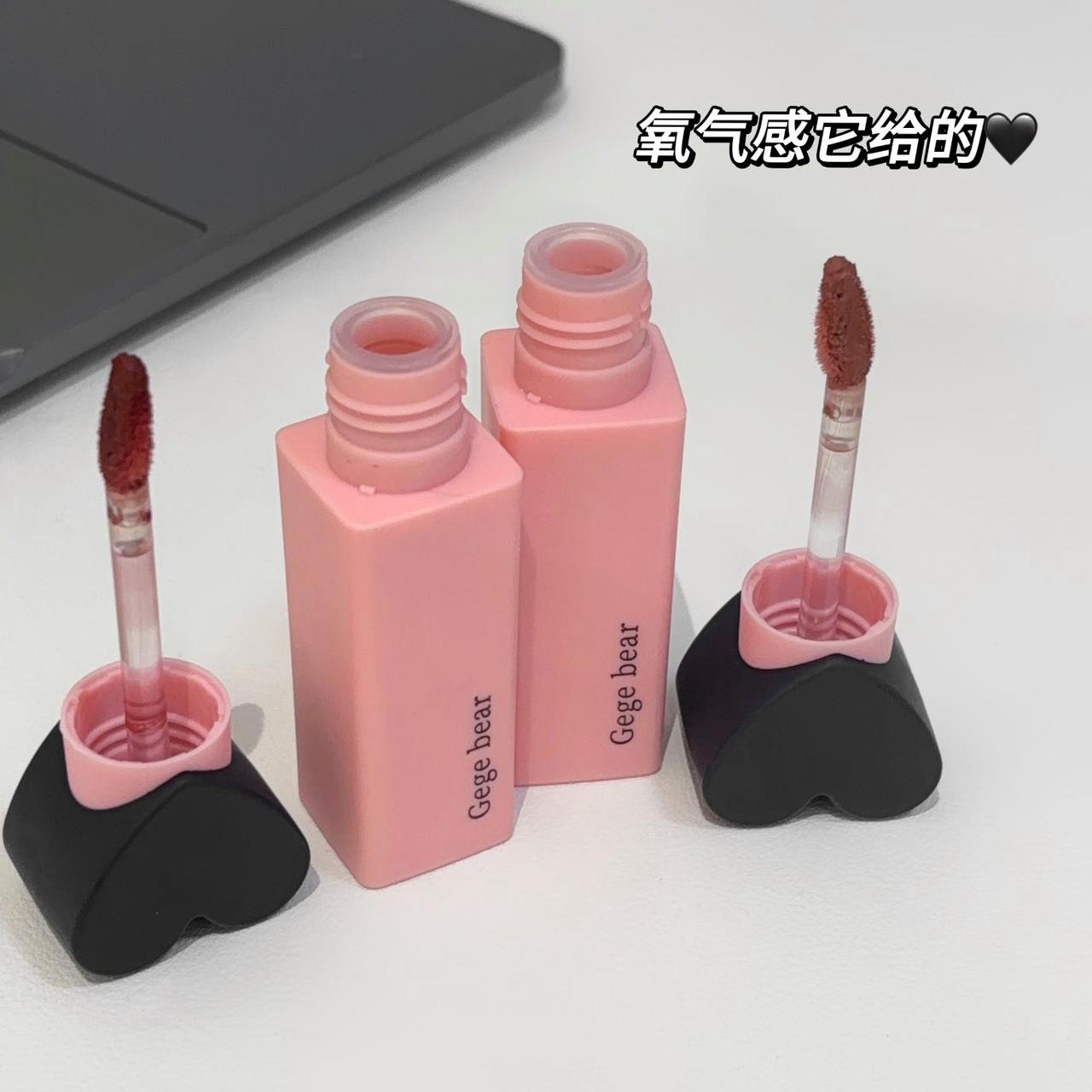 Gege Bear Dream Love Heart Lipstick Velvet Matte Lip Gloss Pack of 6