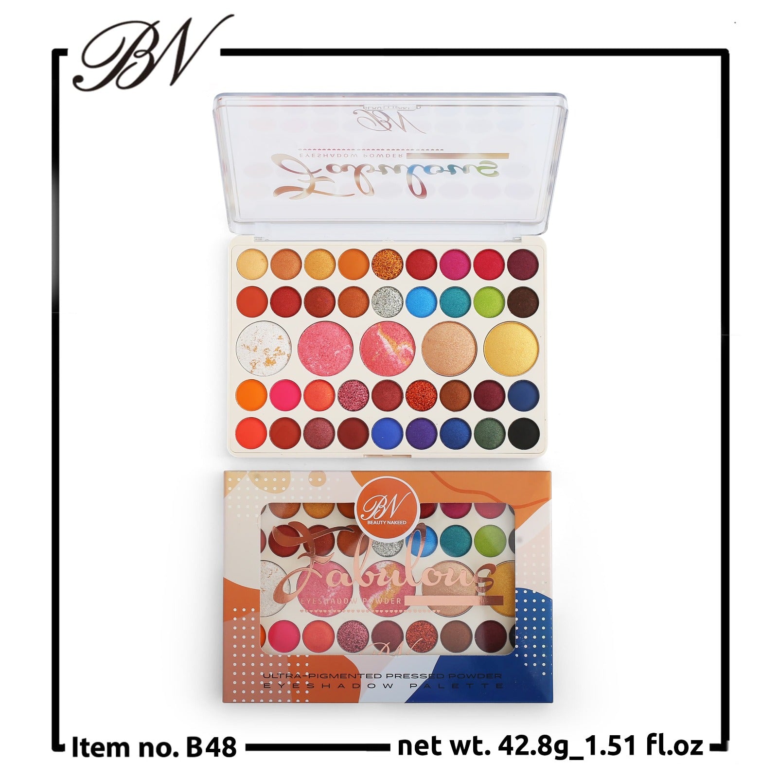 BN Beauty Nakeed Fabulous Ultra Pigmented Pressed Powder Eyeshadow Palette