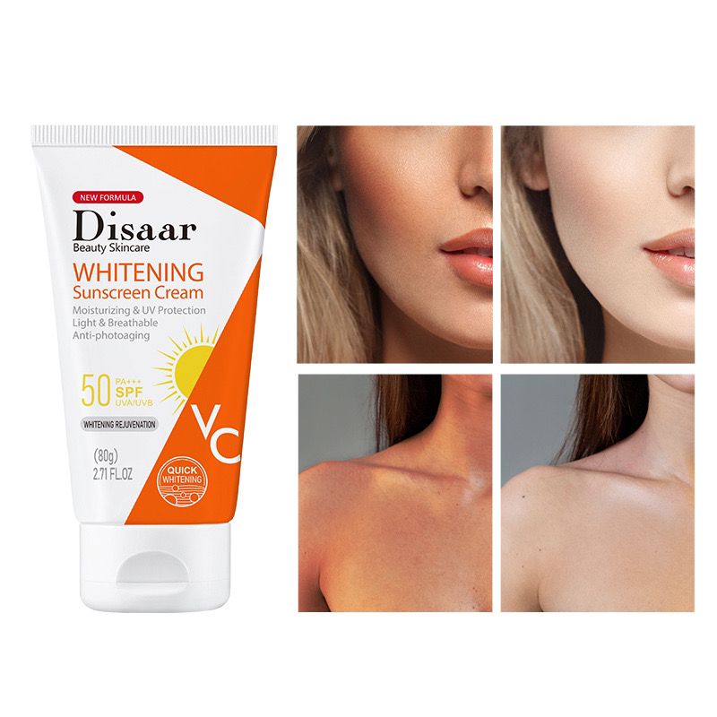 Disaar Whitening Moisturizing & UV Protection Light & Breathable Anti Ageing 50SPF Sunscreen Cream 80g