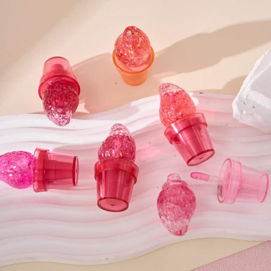 Hudamoji Strawberry Lip Pink Magic Lip Gloss