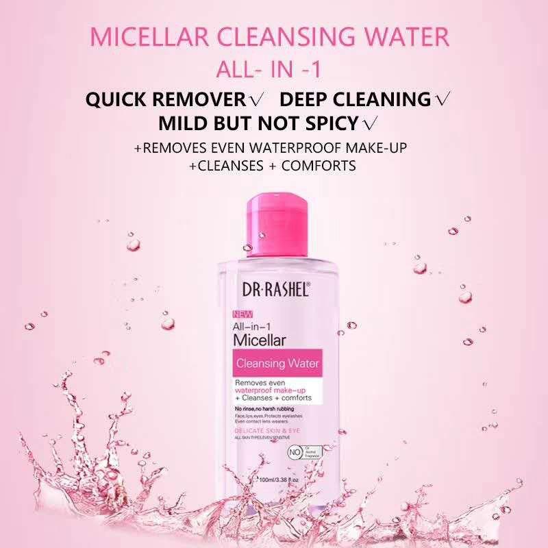 Dr Rashel All-in-1 Micellar Cleansing Water Deep Action Gentle Moisture Makeup Remover Water