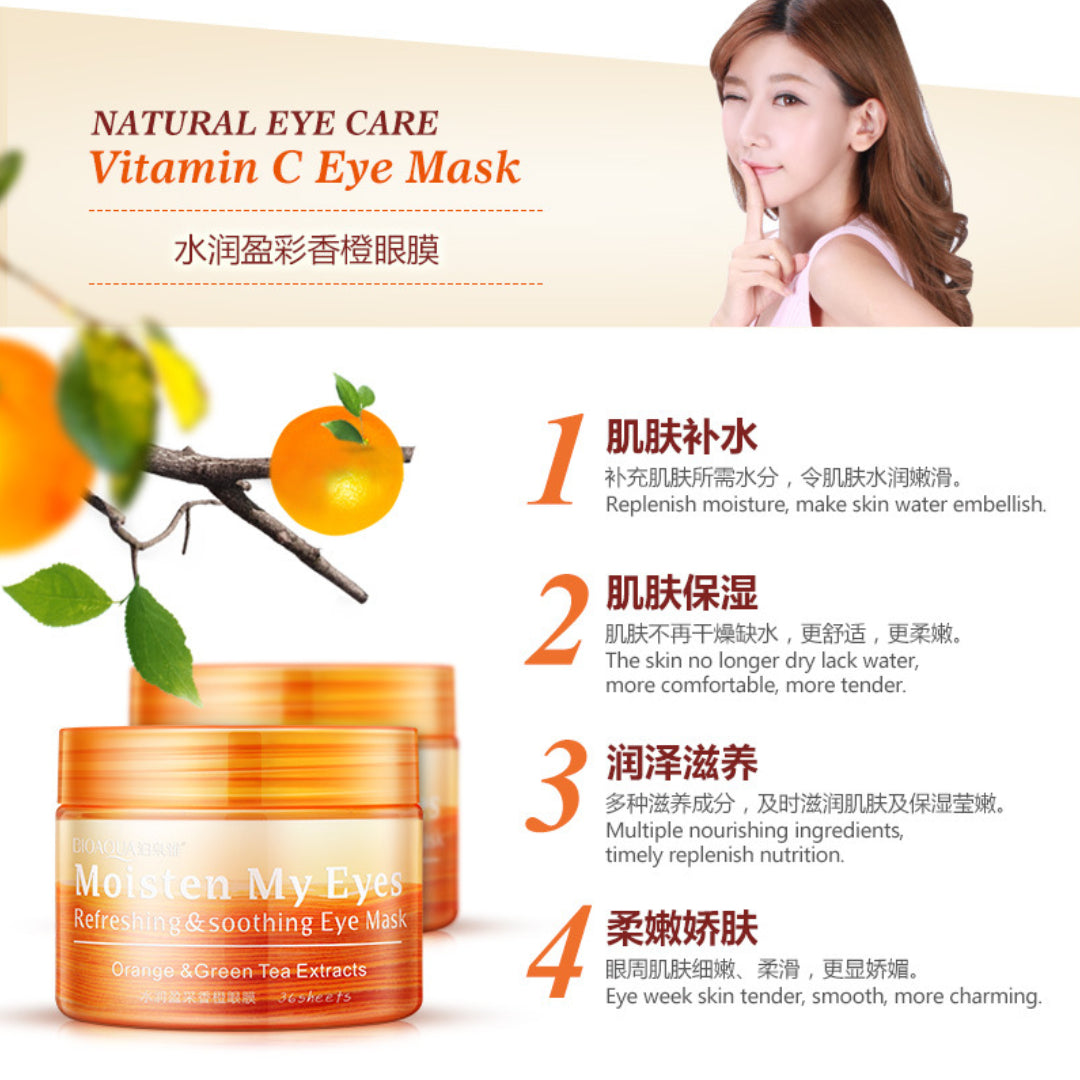 BIOAQUA Vitamin C Orange Moisturizing Eye Mask for Dark Circles 80gm