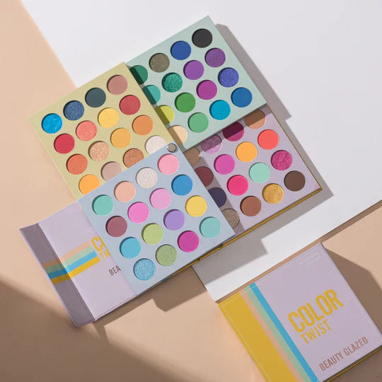 Beauty Glazed Color Twist 64 Color Glitter Eyeshadow Palette Book