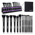 Kaizm Professional 15pcs Face & Eye Makeup Brush Kit, Soft Synthetic Bristles, Complete Beauty Brush Kit with Carrying Case