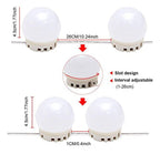 VANITY MAKE-UP MIRROR LIGHTS 10 STRIP LED LIGHTS (IN 3 COLOR VARIATION)