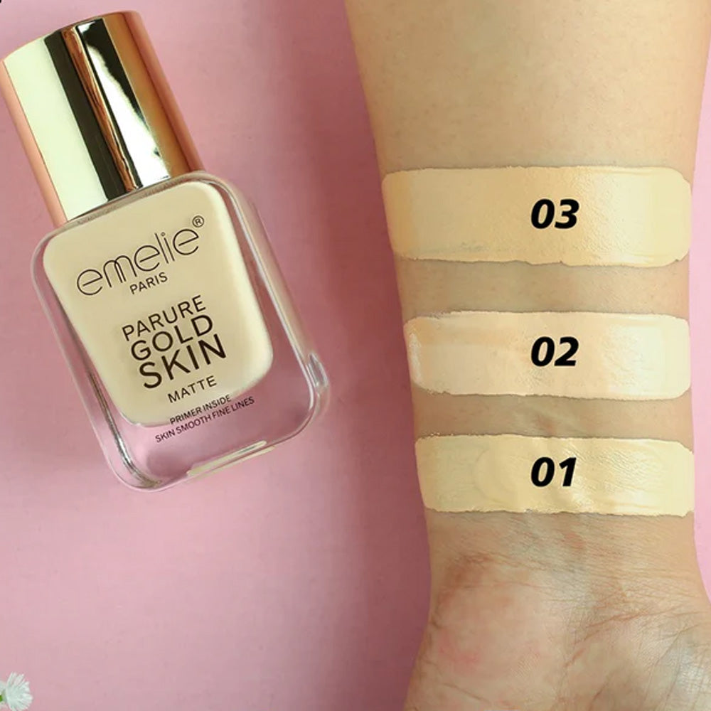 Emelie Parure Gold Skin Matte Foundation – 40ml