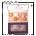 Emelie Princess Diary 8 Color Blusher Eyeshadow