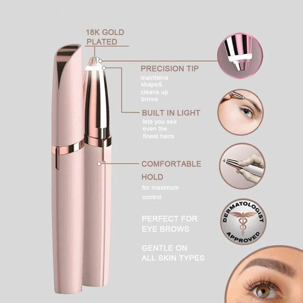 New Flawless Eyebrow Hair Remover Pen Rechargeable