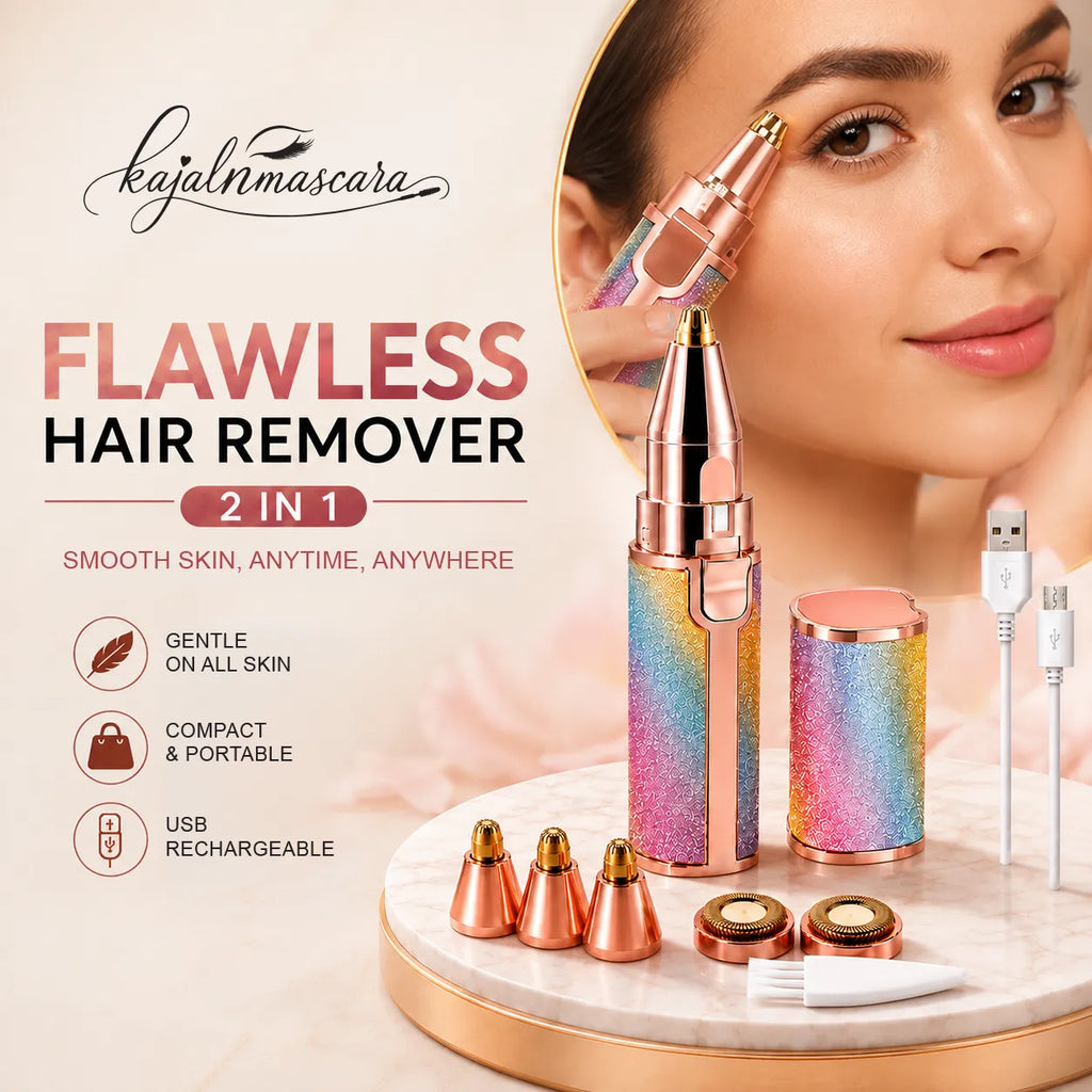 Flawless 2-in-1 Rechargeable Electric Eyebrow & Nose Hair Remover