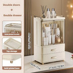 Double-Door Desktop Pretty Cosmetics Organizer Makeup Brush Storage Box
