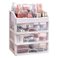 Multipurpose 3 Clear Drawers Makeup Cosmetic Countertop Organizer Storage Box