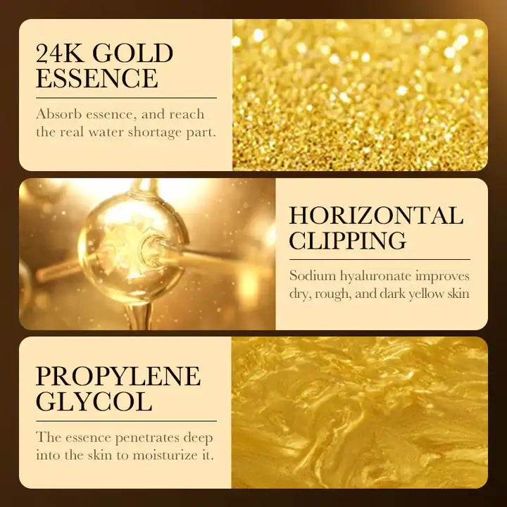 ZOZU Whitening Vitamin C Serum Skin Care Anti Aging 24k Gold Serum