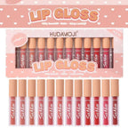 Hudamoji Silky Smooth Matte Long Lasting Lipgloss Set Pack of 12