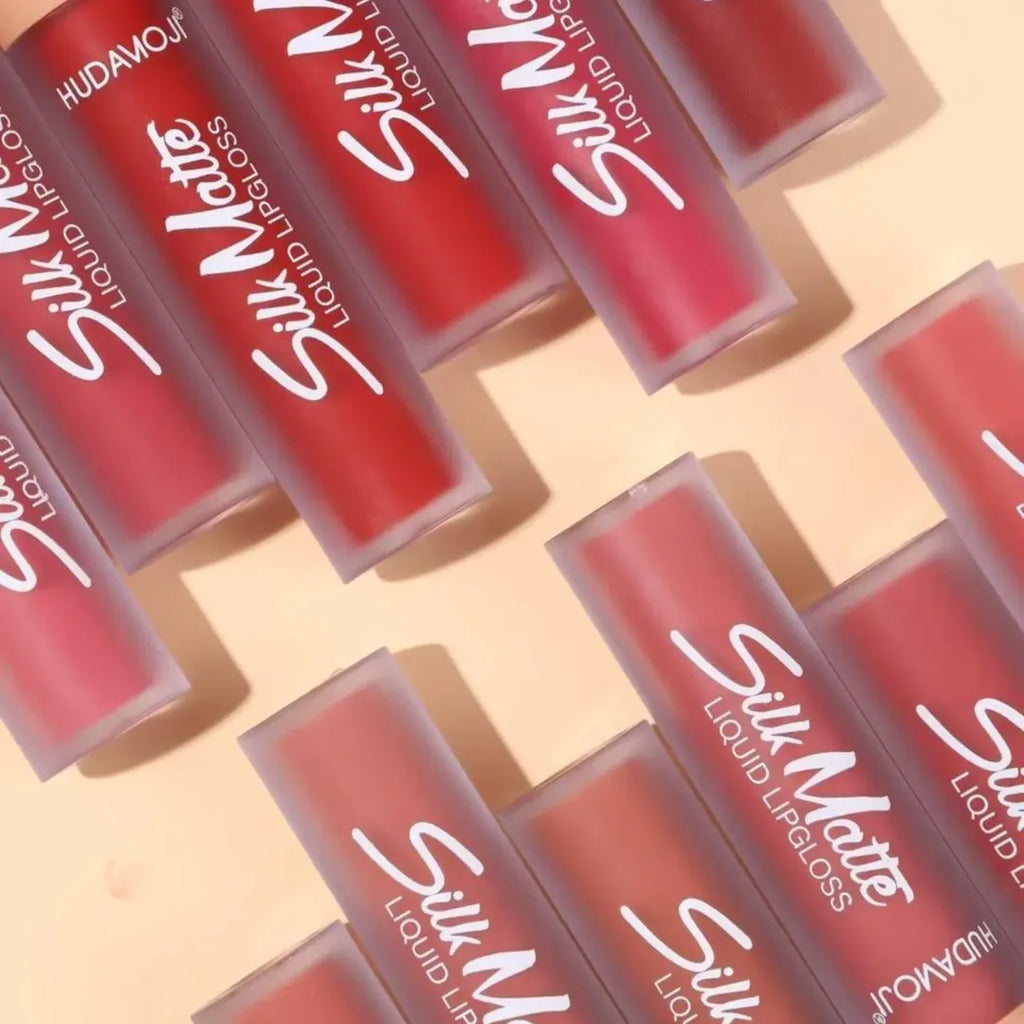 Hudamoji Silky Smooth Matte Long Lasting Lipgloss Set Pack of 12