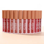 Hudamoji Silky Smooth Matte Long Lasting Lipgloss Set Pack of 12