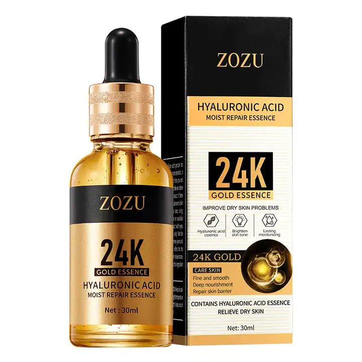 ZOZU Whitening Vitamin C Serum Skin Care Anti Aging 24k Gold Serum