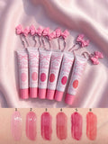 Hudamoji Silk Ribbon Jelly Lip Gloss 6Pcs Set