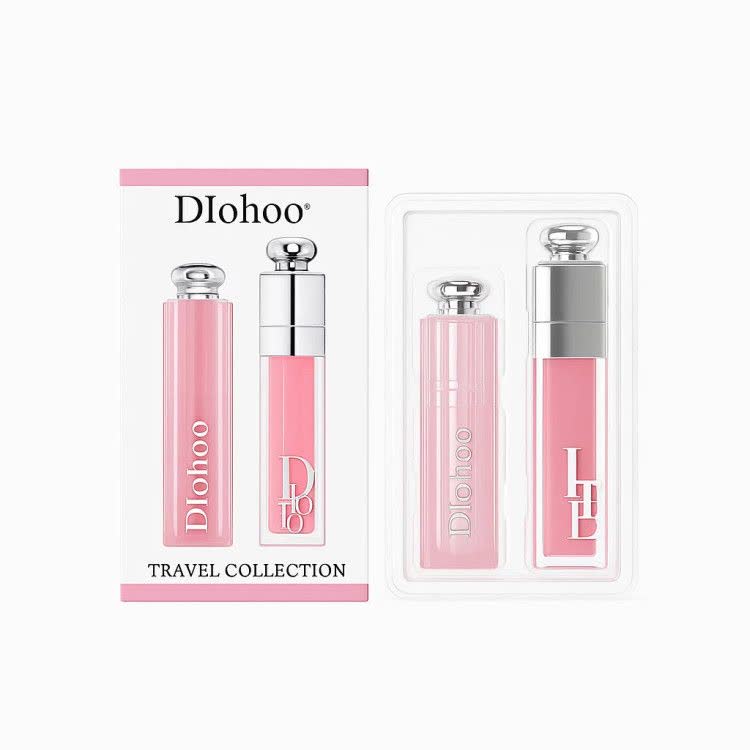 2in1 Lip Balm And Lip Gloss Travel Size Lip Set