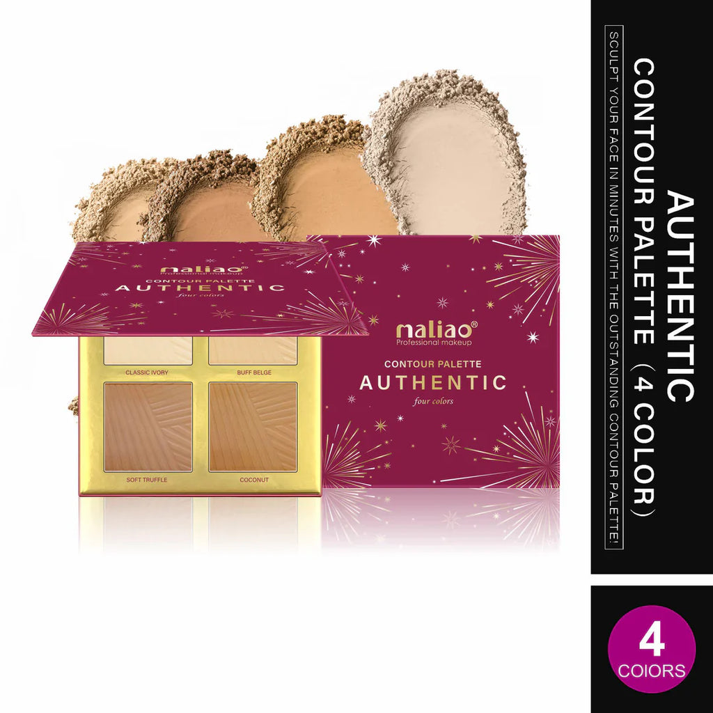 Maliao Authentic Contour Palette - Sculpt and Define With 4 Stunning Shades