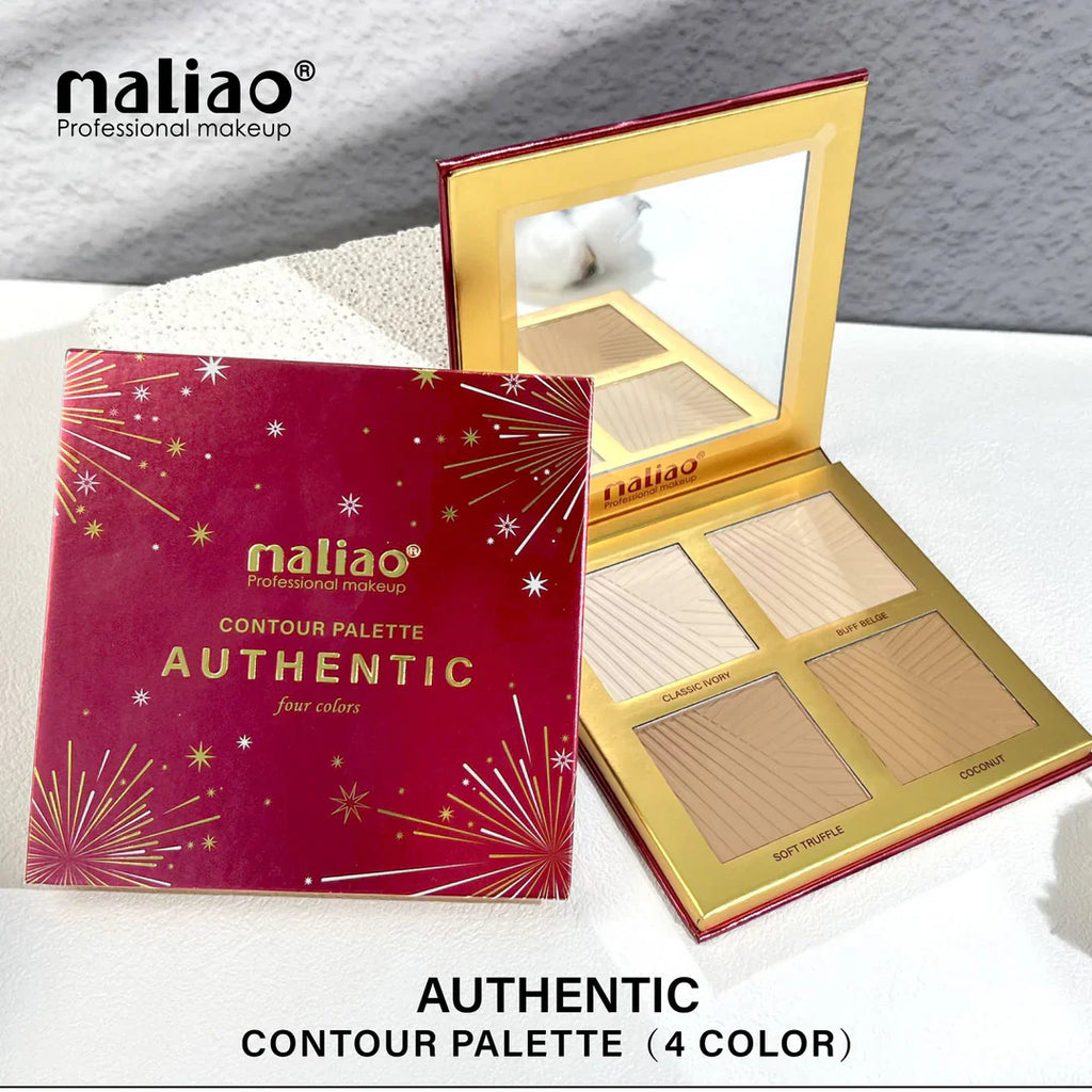 Maliao Authentic Contour Palette - Sculpt and Define With 4 Stunning Shades
