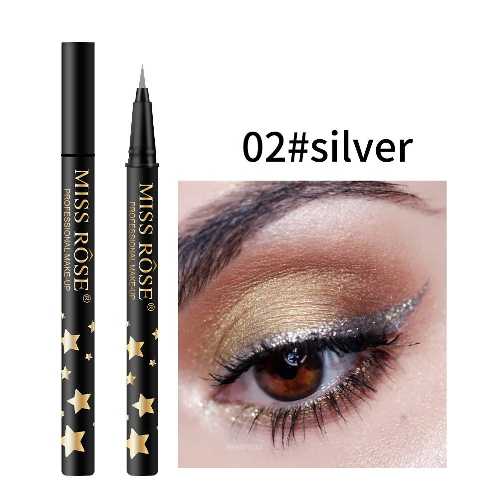 Miss Rose Glitter Waterproof Eyeliner 8 Pcs Set