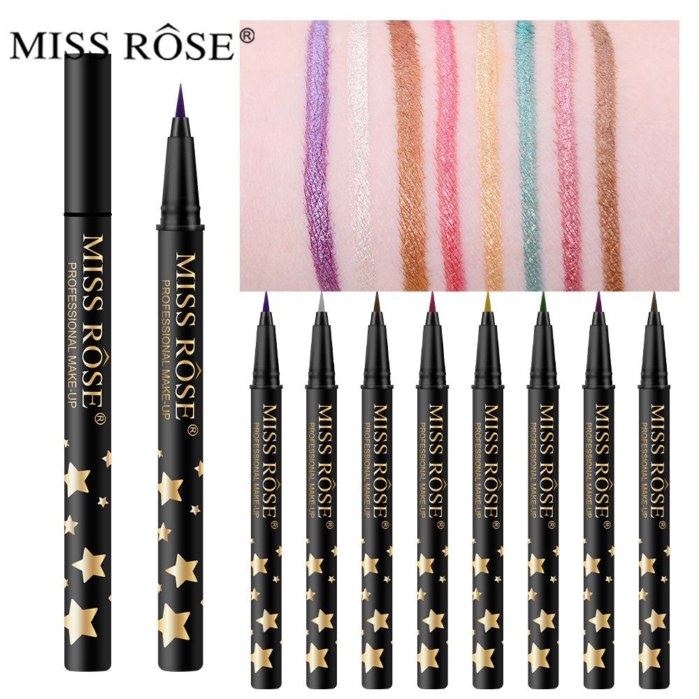 Miss Rose Glitter Waterproof Eyeliner 8 Pcs Set