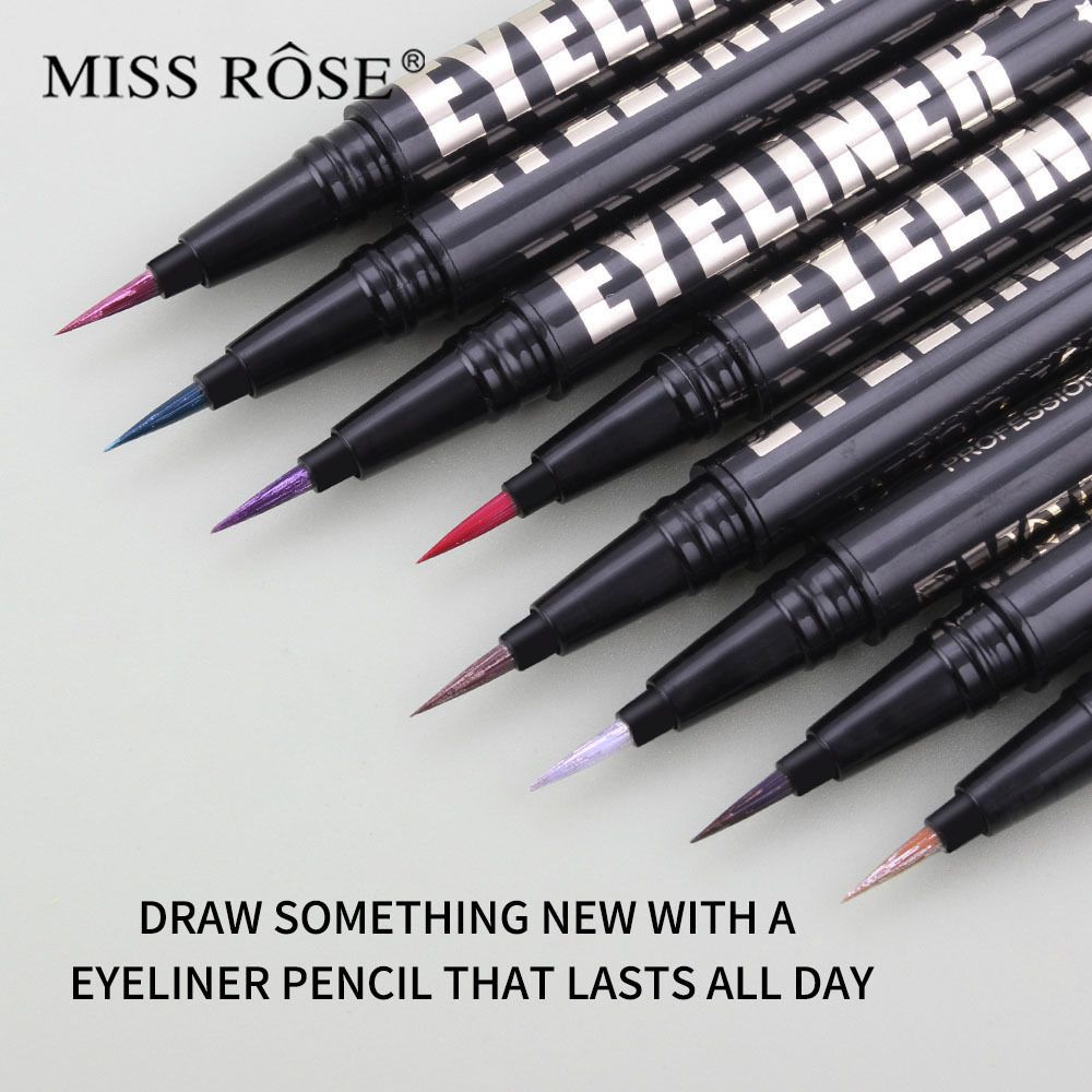 Miss Rose Glitter Waterproof Eyeliner 8 Pcs Set