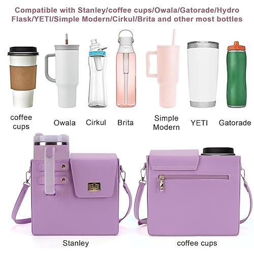 Stanley Tumbler Leather Carry Cross Body Bag With Storage Pocket 18965