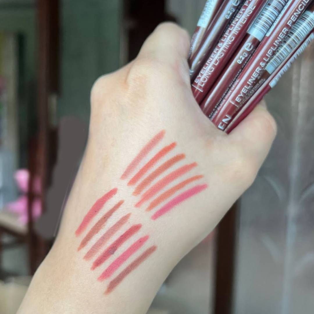 Kathleen Stay True Color Eyeliner And Lip Liner Nude Lip Pencils 12Pcs Pack